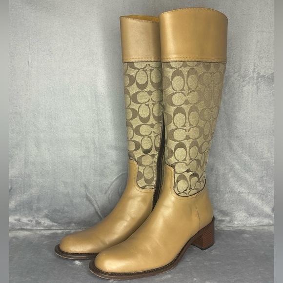 π₯π₯π₯Coach Signature Series Riding Boots Carol F1 Style Monogram Size: 7Bπ₯π₯π₯ - Picture 12 of 12